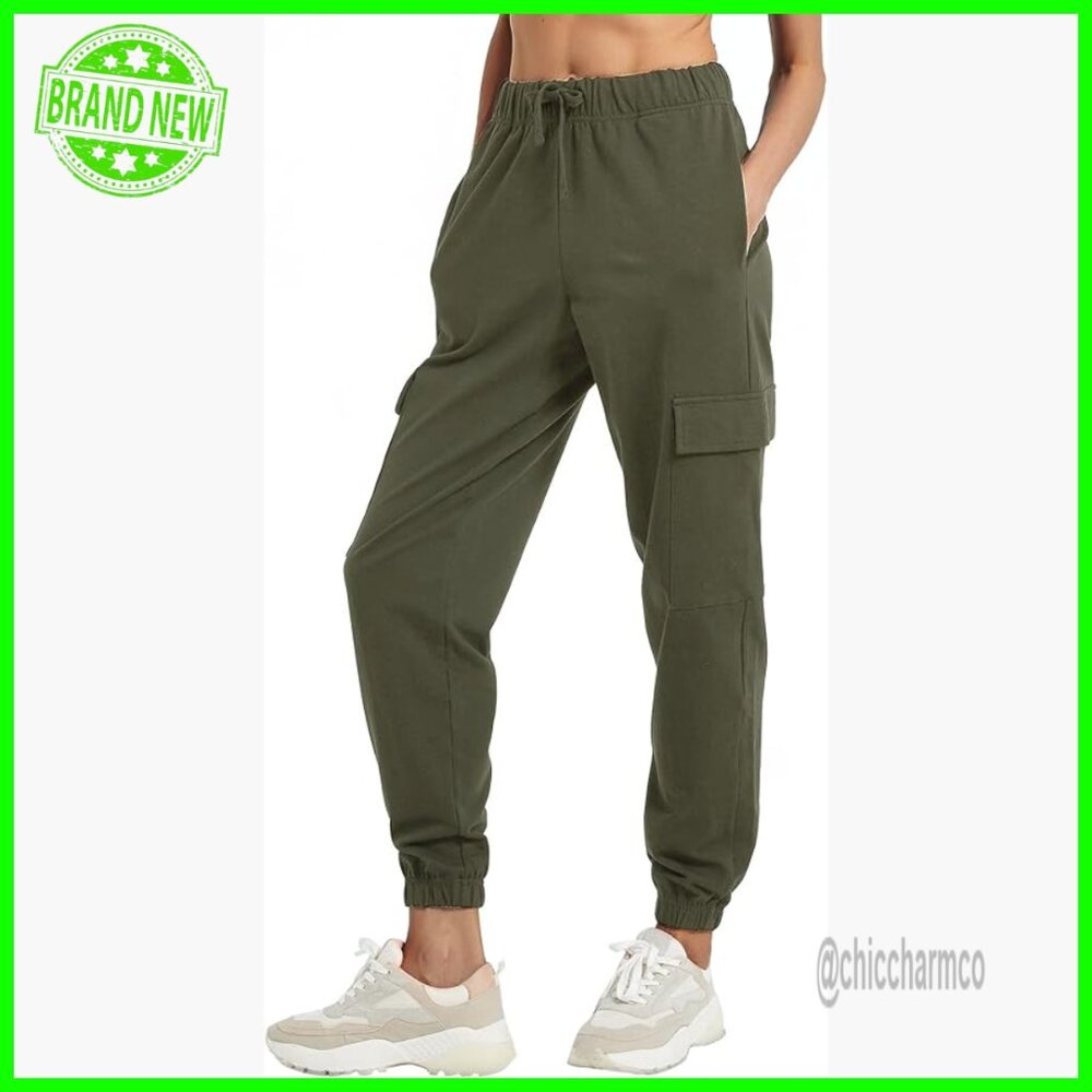 Women's Cargo Sweatpants Joggers with Pockets Athletic Lounge Pants